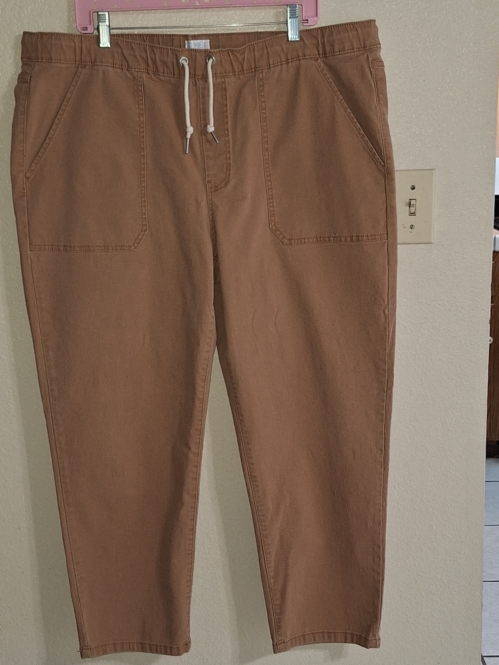 Ladies Casual Drawstring Rust Color Jeans Plus Sz20/XXL NWOT